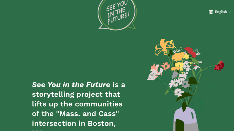 Screenshot of the See You in the Future website homepage