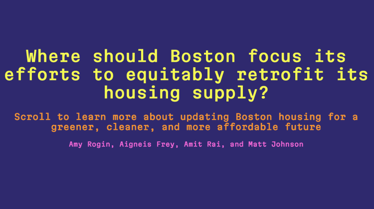 Screenshot of a student website asking where Boston should focus its efforts for housing supply