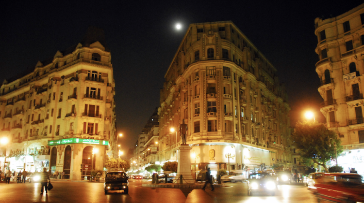 Midan Talaat Harb at night