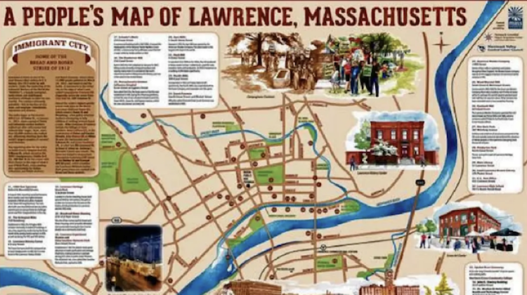 Map of Cambridge/Boston with alternative names and highlighted items for key locations