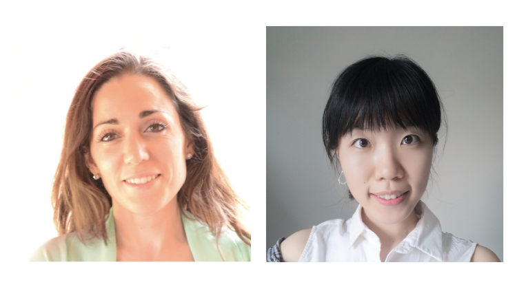 Two headshots, on the left is Lidia Cano Pecharroman and on the right is Yichun Fan