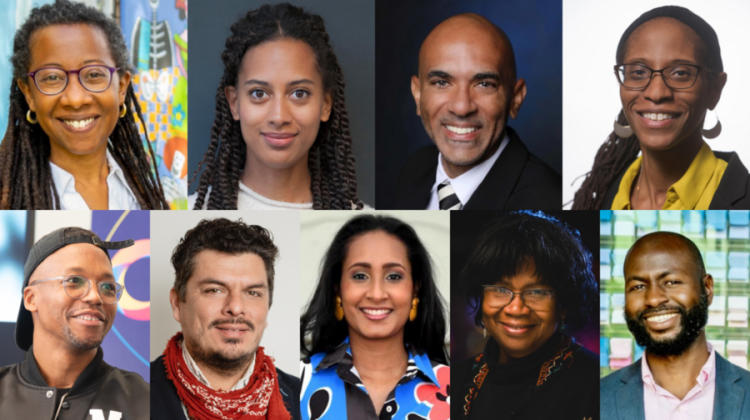 Nine headshots of the 23-24 MLK visiting scholars and professors arranged in two rows (four on top, five on the bottom)