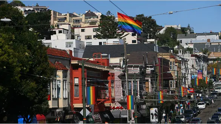 dspace mit thesis Image of city block in San Francisco with a rainbow flag centered in the photograph.
